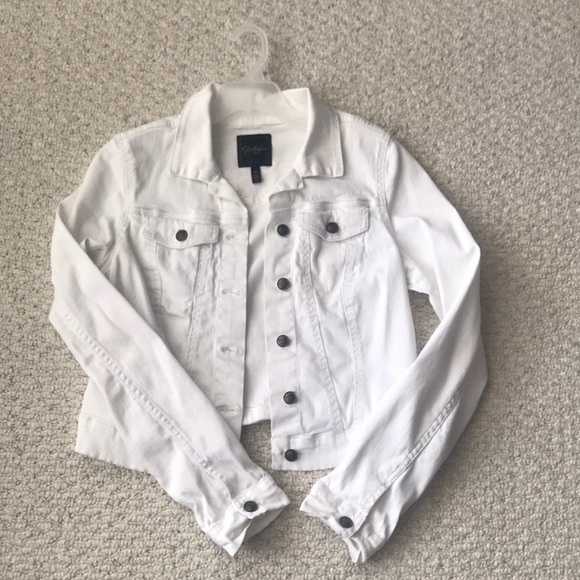 jessica simpson white jean jacket